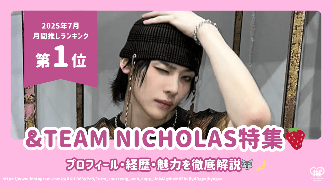 &TEAM ニコラス(NICHOLAS)のプロフィール・経歴・魅力を徹底解説！【25
